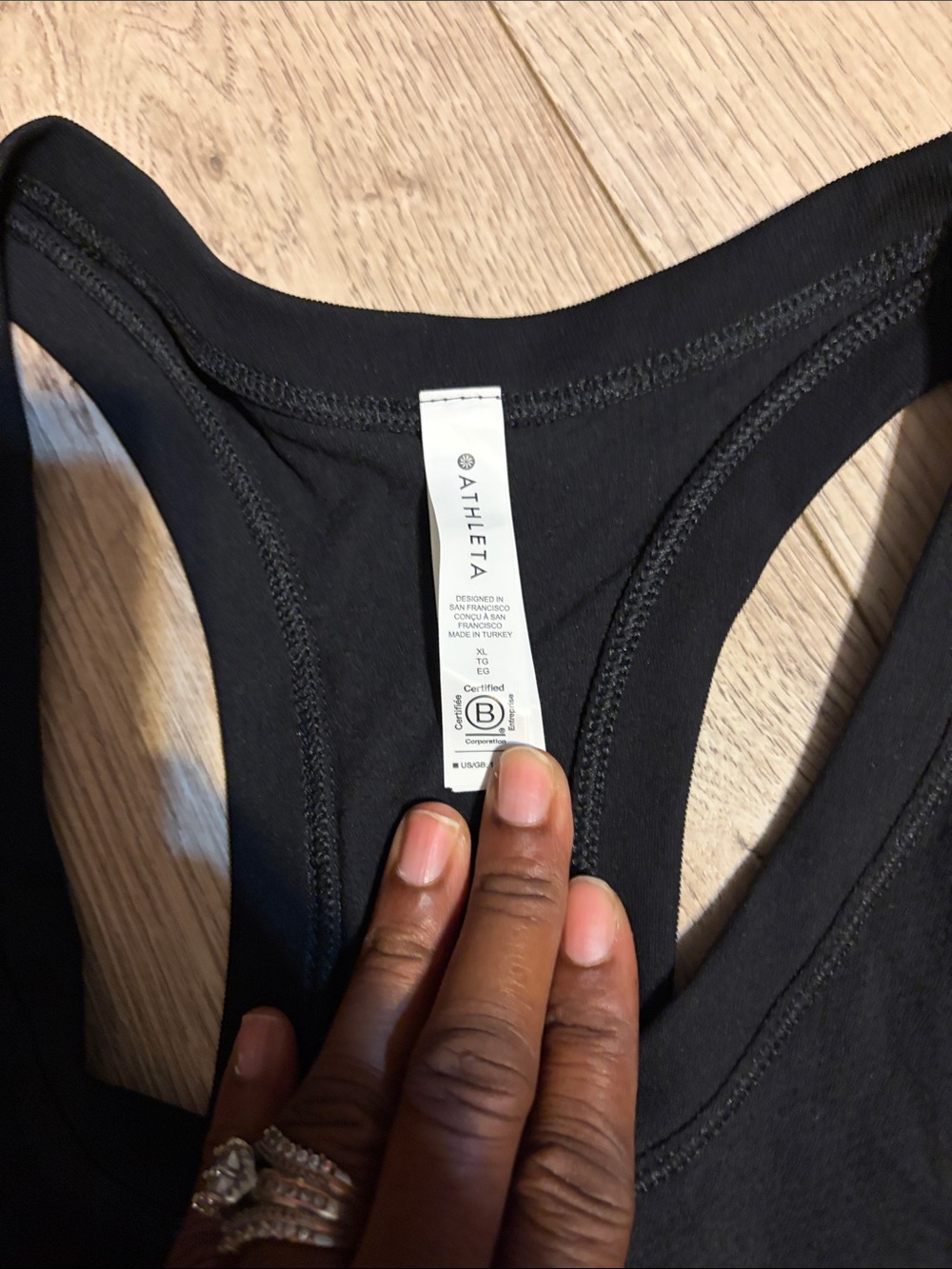 Athleta Black Racerback Tank Top - Picture 3 of 6